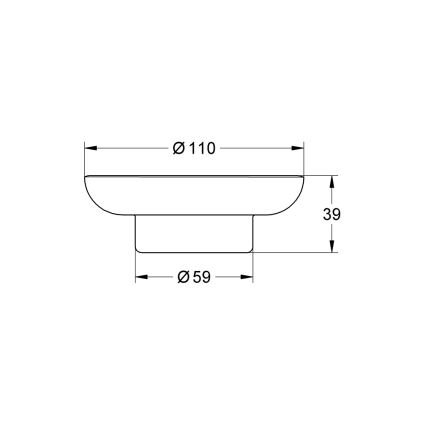 GROHE 40368001 - Seifenschale ESSENTIALS transparent