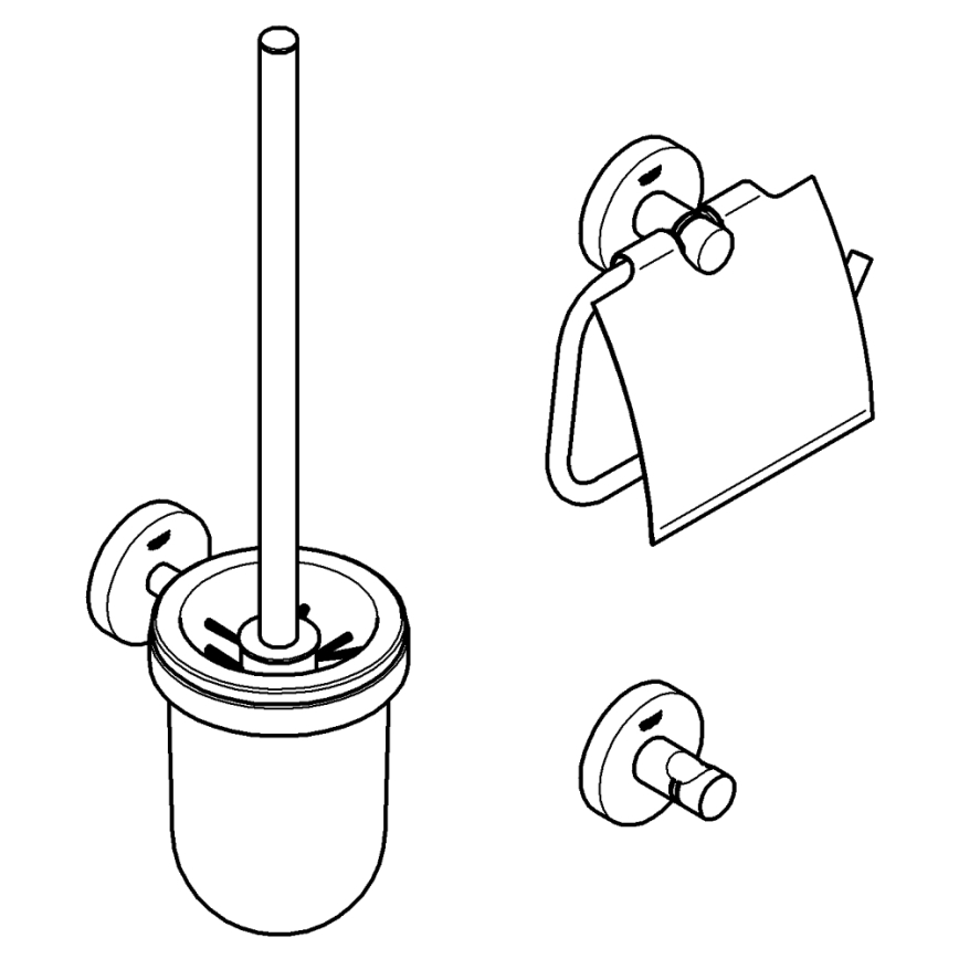 GROHE 40407001 - ESSENTIALS Zubehör-Set, glänzender Chrom