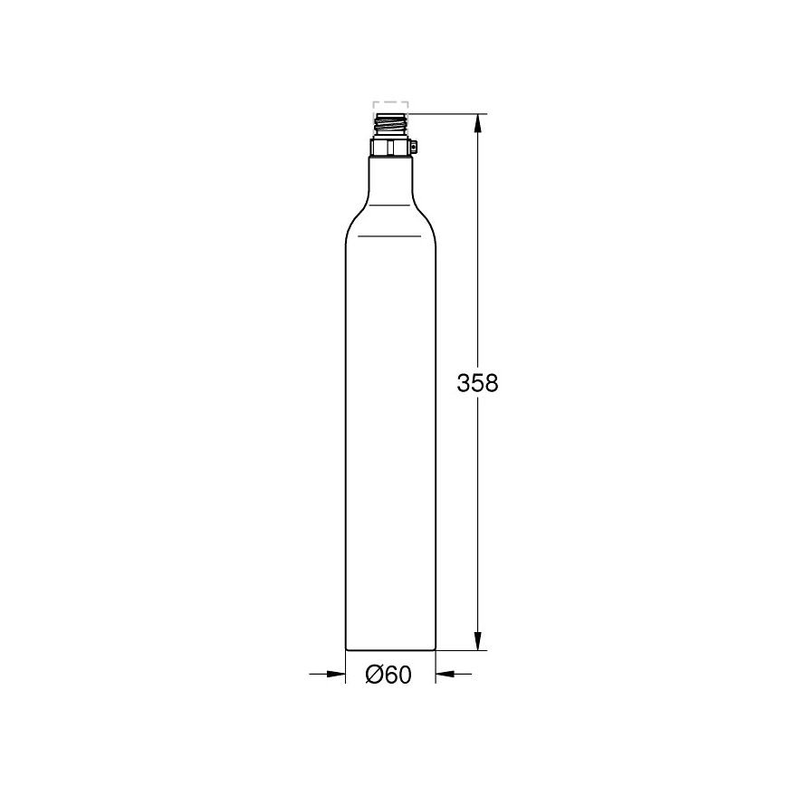 GROHE 40422000 - GROHE Blue CO2-Zylinder 425 g (4 Stück), Edelstahl