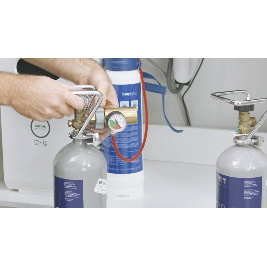 GROHE 40423000 - Starter-Set CO2-Druckflasche GROHE BLUE 2 kg