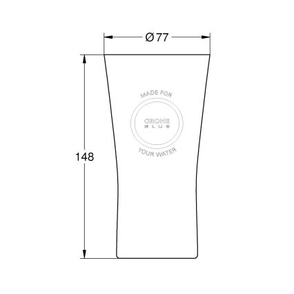 GROHE 40437000 - 6er-Set Gläser BLUE 250 ml Kristall/klar