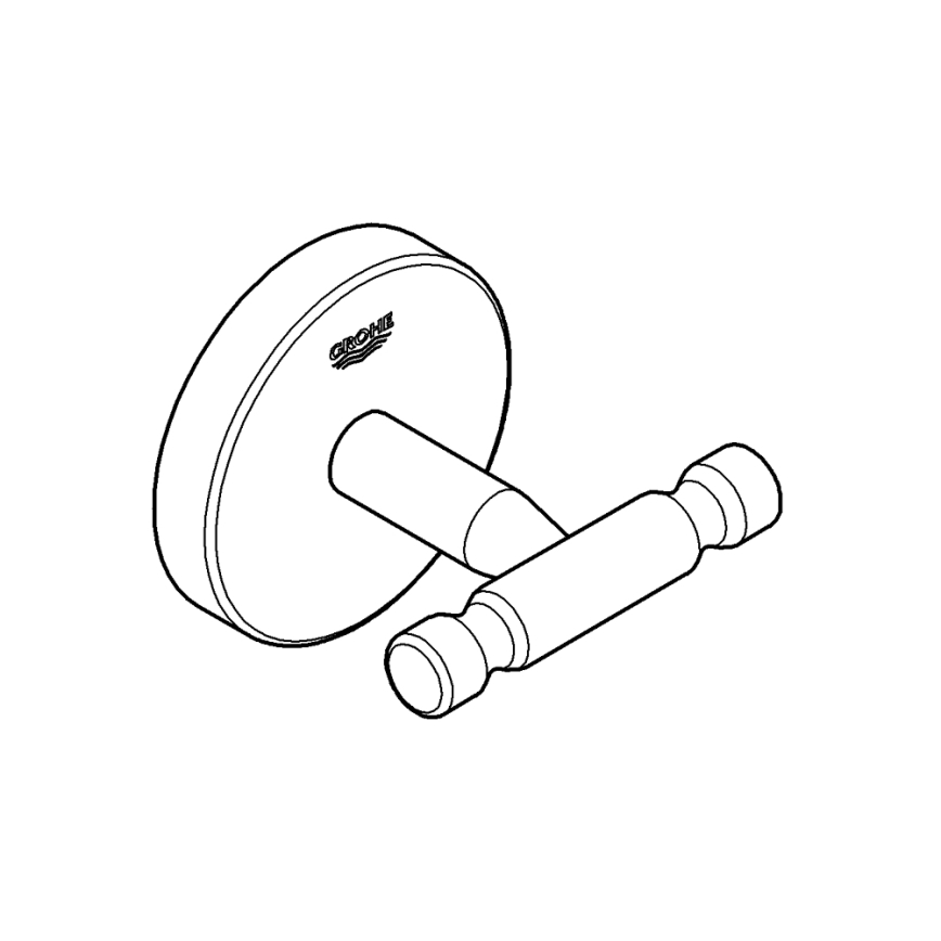 GROHE 40461001 - BAUCOSMOPOLITAN Bademantelhaken in Hochglanz-Chrom