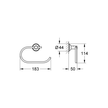 GROHE 40657001 - WC-Papierhalter ESSENTIALS AUTHENTIC, glänzender Chrom