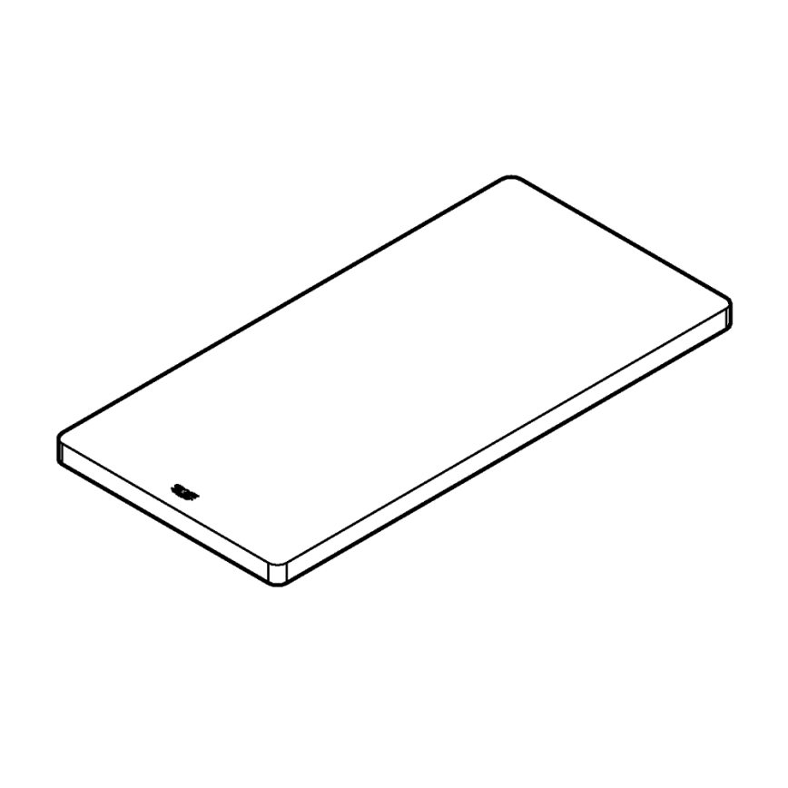 GROHE 40751HV0 - Schneidebrett aus Holz, 490 × 240 × 19 mm