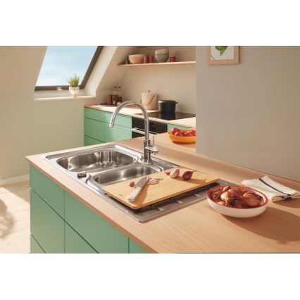 GROHE 40751HV0 - Schneidebrett aus Holz, 490 × 240 × 19 mm