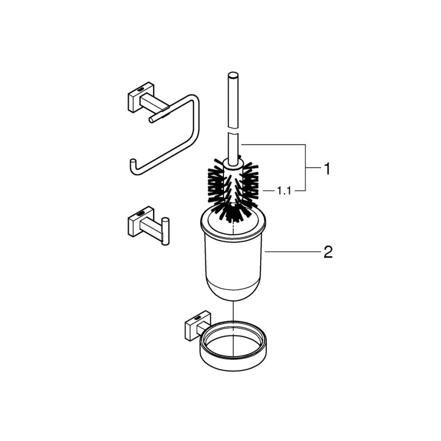 GROHE 40757001 - Zubehör-Set ESSENTIALS CUBE glänzender Chrom