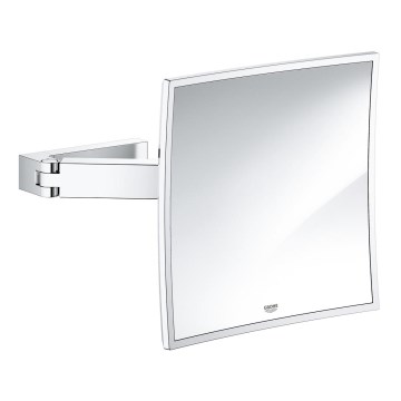 GROHE 40808000 - Kosmetikspiegel SELECTION CUBE 22,3 × 22,3 cm, glänzender Chrom