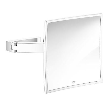 GROHE 40808000 - Kosmetikspiegel SELECTION CUBE 22,3 × 22,3 cm, glänzender Chrom