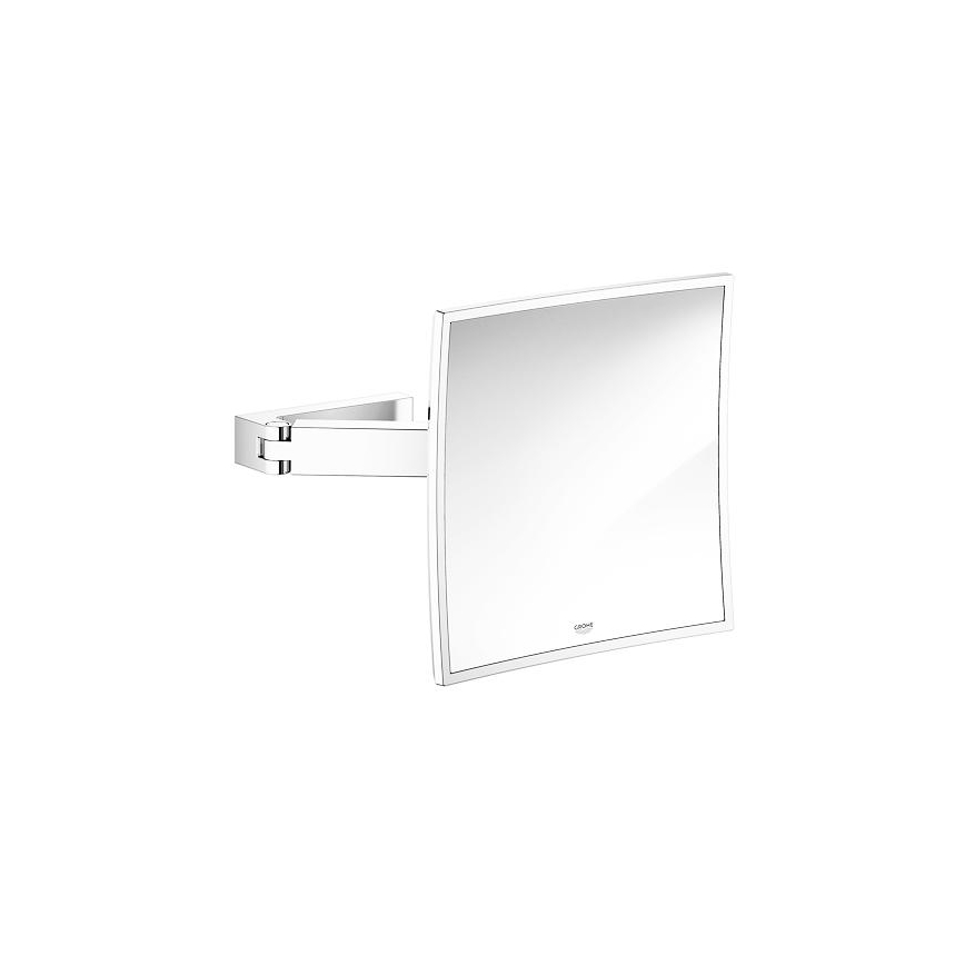 GROHE 40808000 - Kosmetikspiegel SELECTION CUBE 22,3 × 22,3 cm, glänzender Chrom