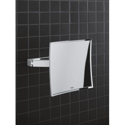 GROHE 40808000 - Kosmetikspiegel SELECTION CUBE 22,3 × 22,3 cm, glänzender Chrom