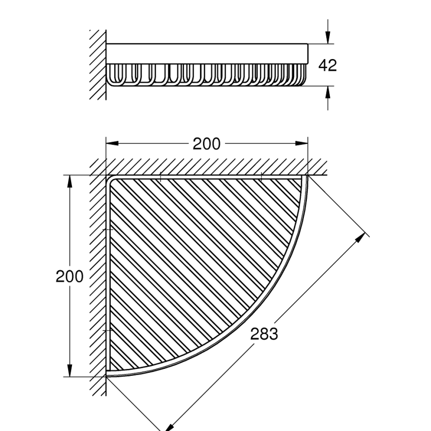 GROHE 40809000 - Draht-Seifenschale SELECTION CUBE 20 × 20 cm, glänzender Chrom