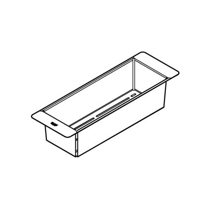 GROHE 40852SD0 - Multifunktionaler Abtropfkorb 450 × 150 × 100 mm, Edelstahl