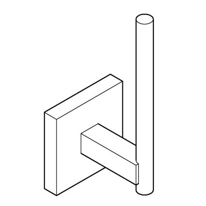 GROHE 40979DC0 - Ersatzrollenhalter START CUBE glänzender Chrom