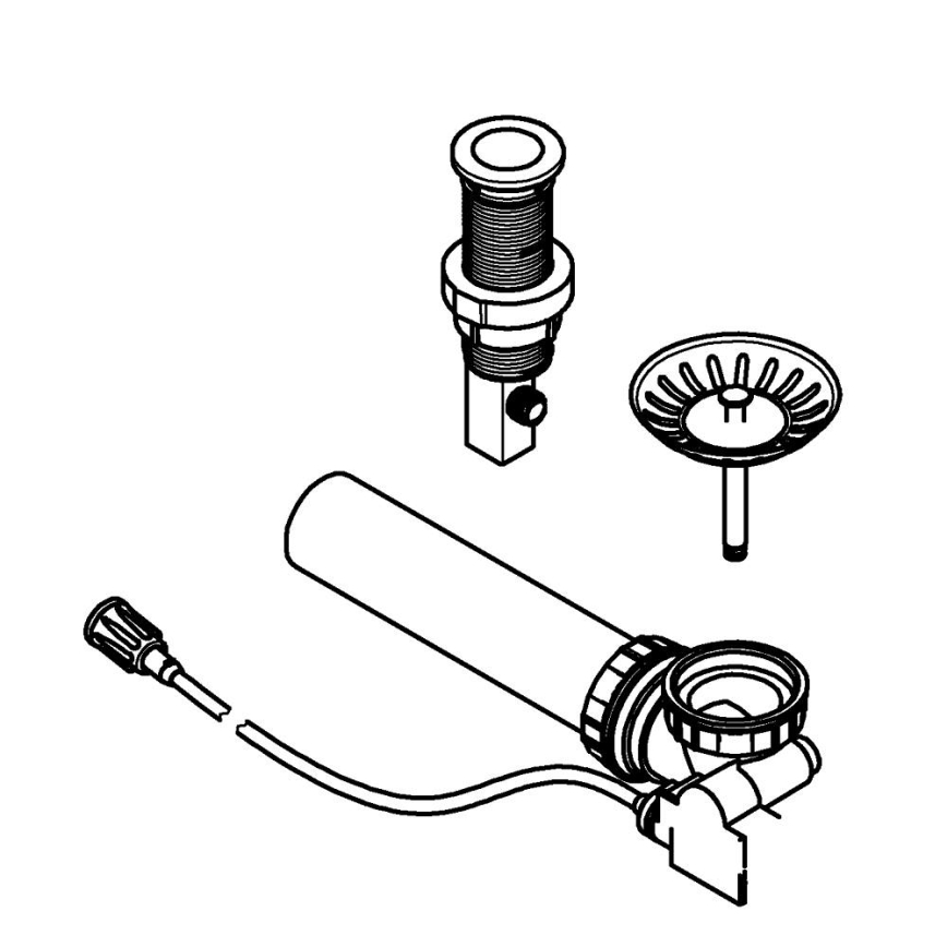 GROHE 40986SD0 - Ablaufgarnitur für Küchenspülen Ø 35 mm, Edelstahl