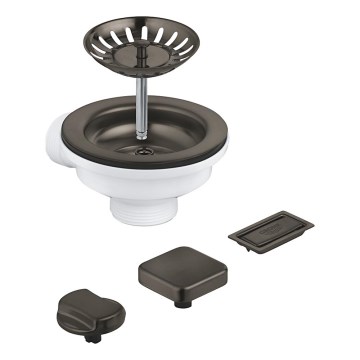 GROHE 40996AL0 - Abflussgarnitur für Küchenspülen, Graphit