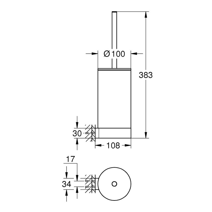 GROHE 41076DL0 - WC-Reinigungsset SELECTION kupferfarben