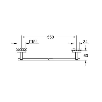 GROHE 410892430 - Handtuchhalter 600 mm schwarz