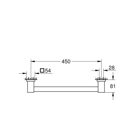 GROHE 41095DC0 - Wannengriff QUICKFIX START CUBE 504 mm Bambus/Braun