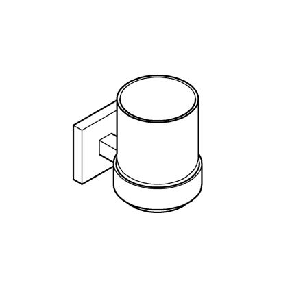 GROHE 41097000 - Glas mit Halter, glänzend verchromt