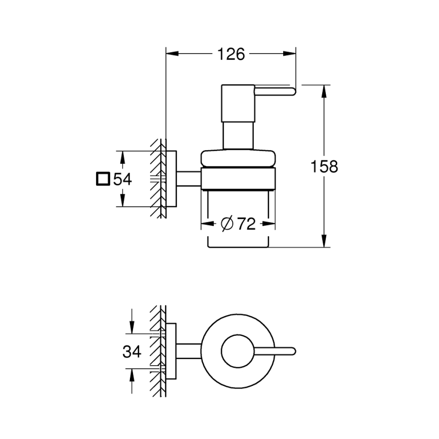 GROHE 41098DC0 - Flüssigseifenspender START CUBE 160 ml Edelstahl