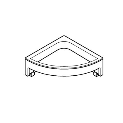 GROHE 411062430 - Eck-Duschablage ESSENTIALS 250 × 250 mm schwarz