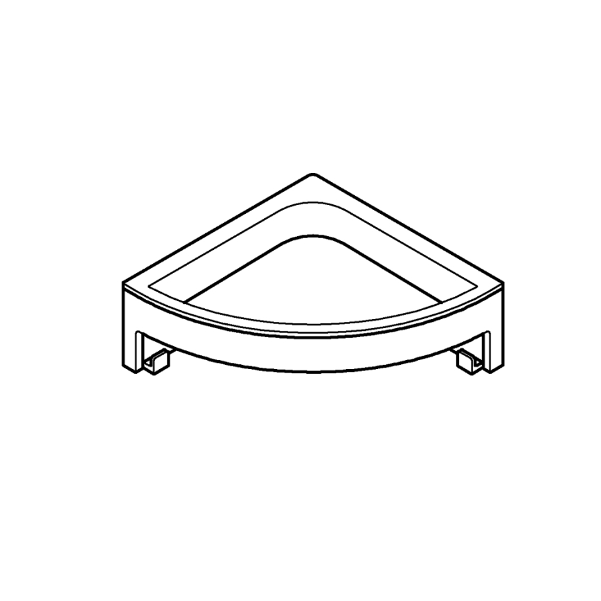 GROHE 411062430 - Eck-Duschablage ESSENTIALS 250 × 250 mm schwarz