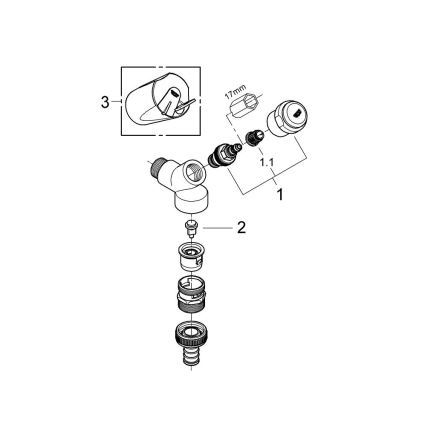 GROHE 41190000 - Armaturen-Kombination DN 15, glänzender Chrom
