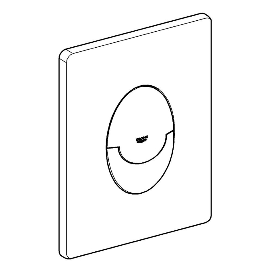 GROHE 42304000 - Betätigungsplatte SKATE AIR 156 × 197 mm, Hochglanz-Chrom