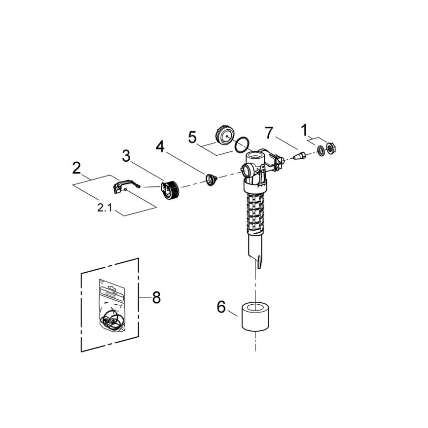 GROHE 43537000 - Füllventil, weiß