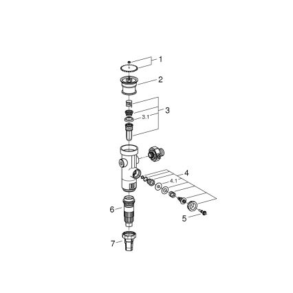 GROHE 43996000 - Druckspüler RONDO 3” glänzender Chrom