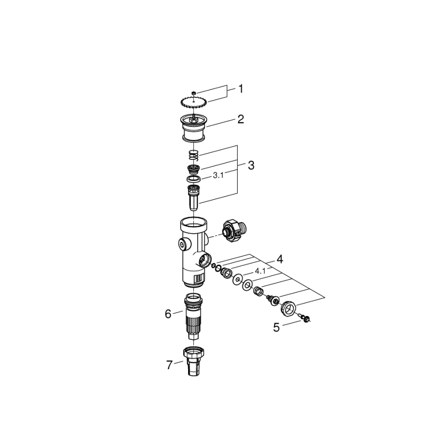 GROHE 43996000 - Druckspüler RONDO 3” glänzender Chrom