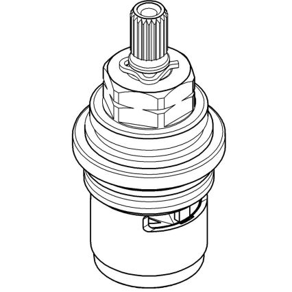 GROHE 45885000 - Keramikoberteil DN 20, Chrom glänzend