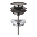 GROHE 65807A00 - Ablaufgarnitur mit Verschluss für Waschbecken mit Überlauf, Graphit