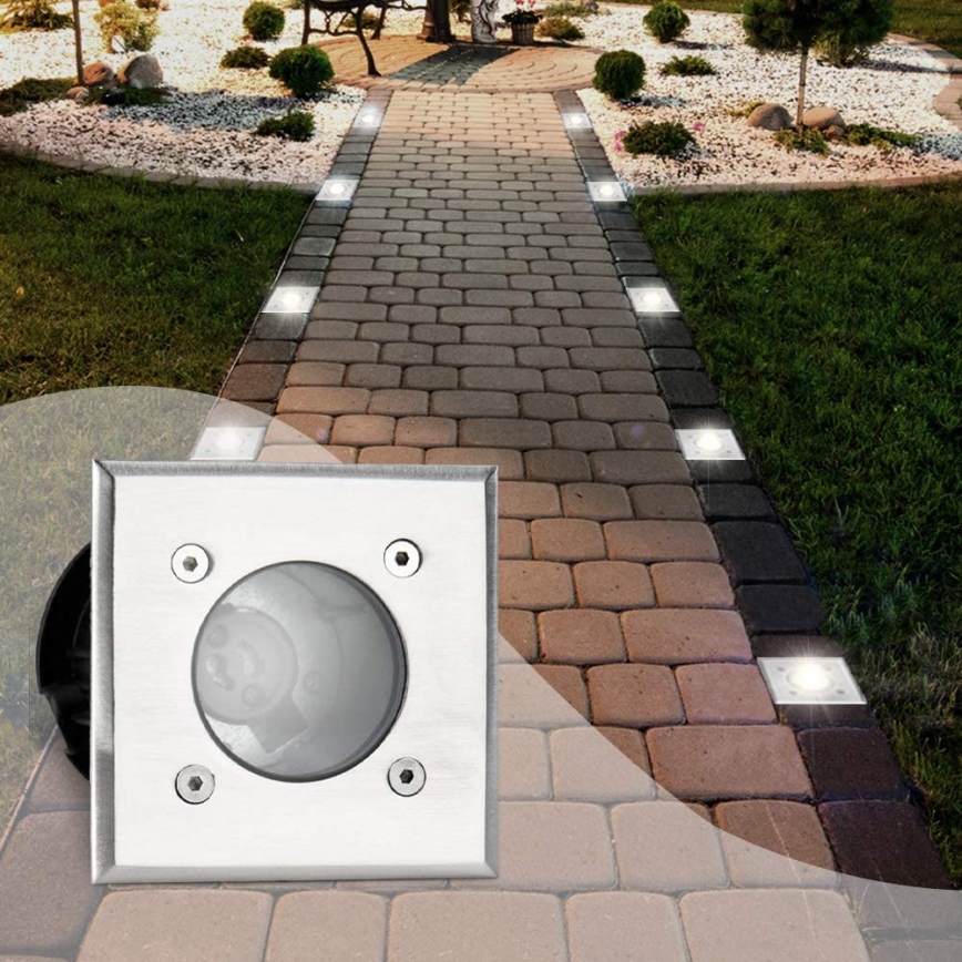 Grundig 07540 - LED Bodeneinbaustrahler 1xGU10/4W/230V IP65 quadrat