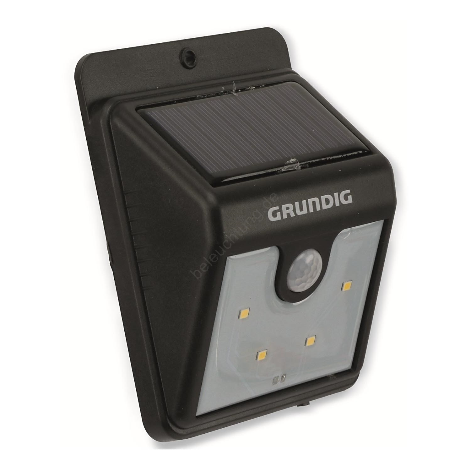 Grundig 111 - LED Solare Wandleuchte mit Sensor 4xLED | Beleuchtung.de
