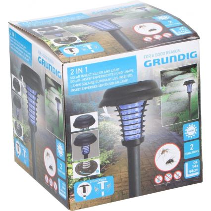 Grundig 12217 - LED Solarlampe und Insektenfalle LED/1xAA