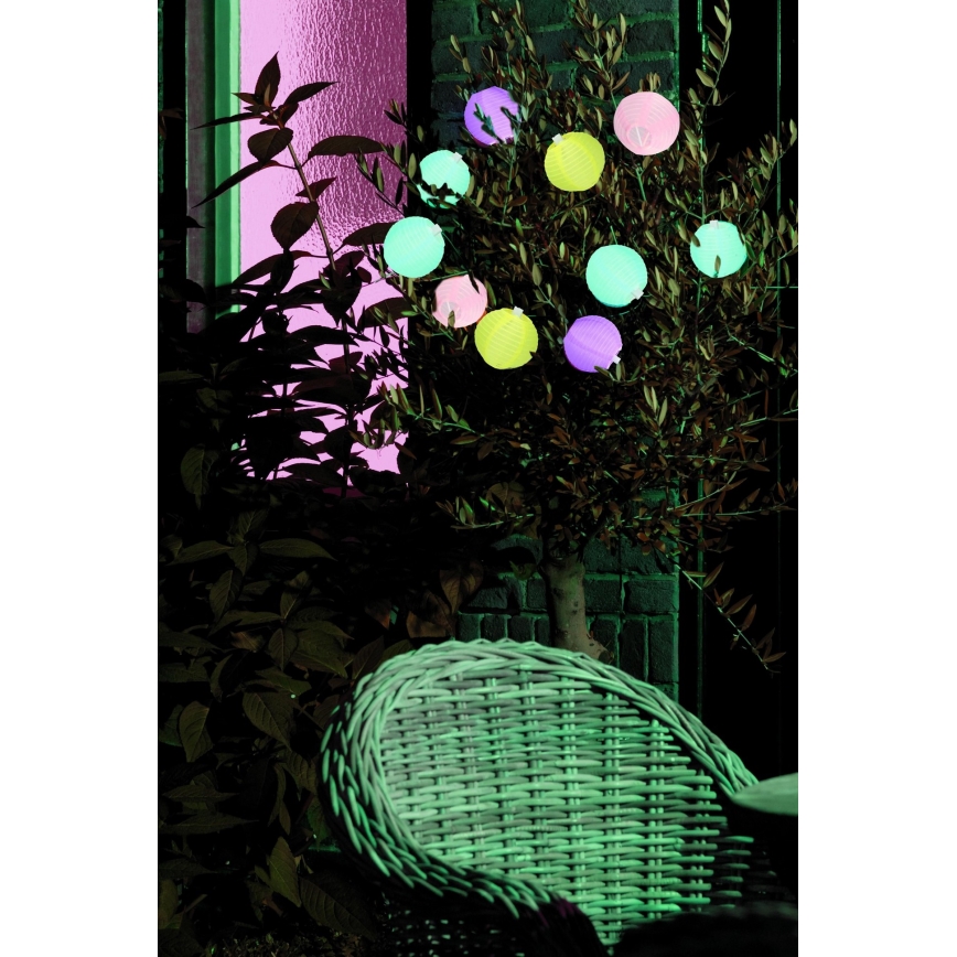 Grundig 14106 - LED Solar-Lichterkette 2,4 m 10xLED/1,2V 600 mAh