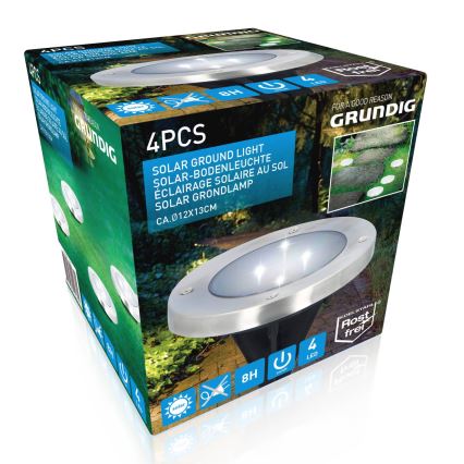 Grundig - SET 4x LED Solarleuchte LED/1W/1,2V 600 mAh IP65