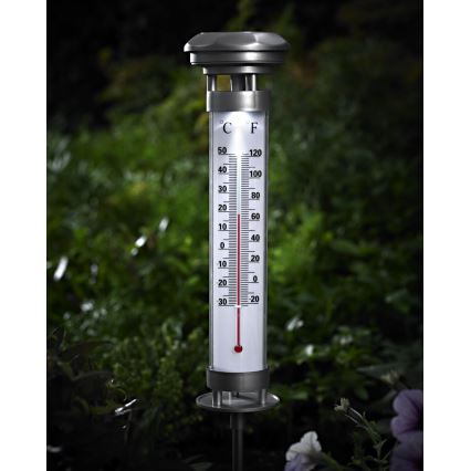 Grundig 89640 - LED-Solarlampe mit Thermometer LED/1,2V 600 mAh IP44