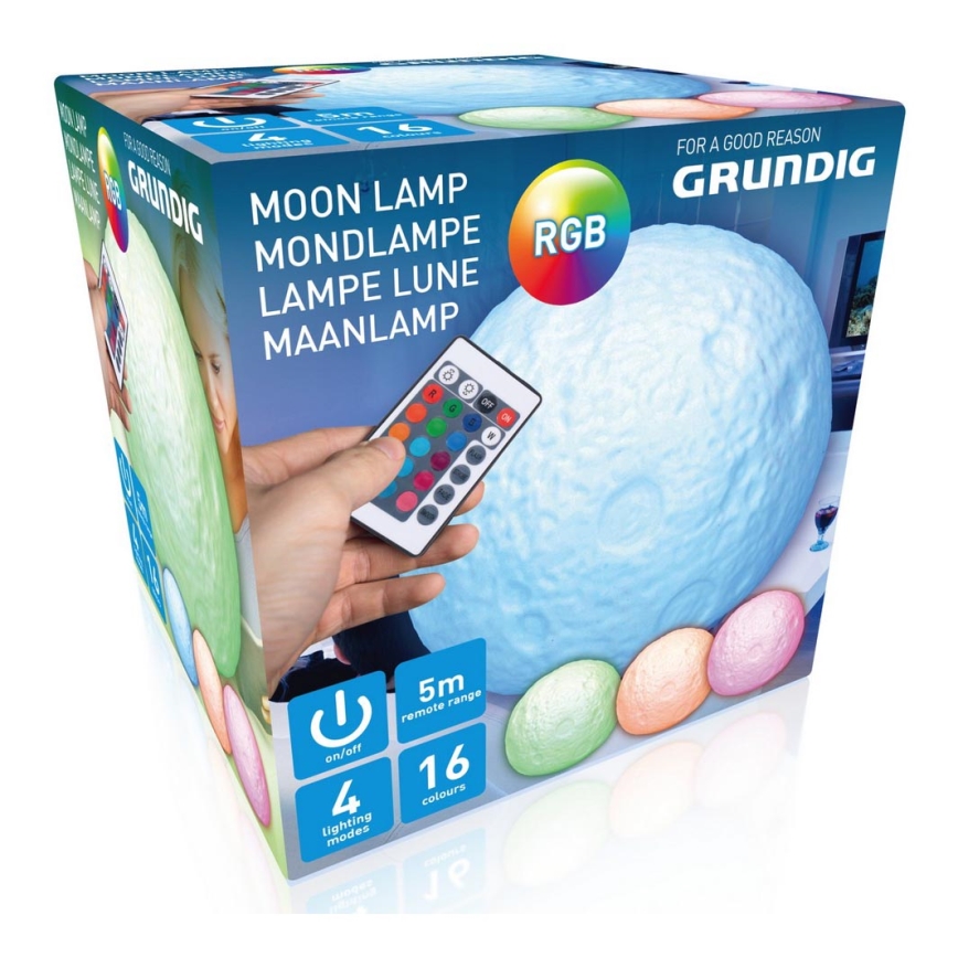 Grundig - Dekorative LED-RGB-Kugel 1xLED/3xAAA d 11 cm + Fernbedienung