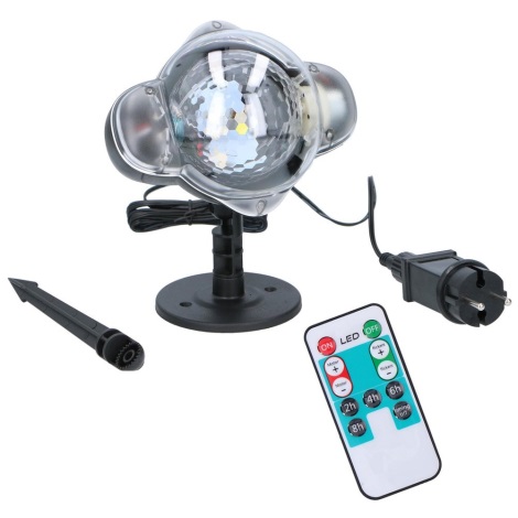 Grundig - LED Außen-Schneeflocken-Projektor LED/5W/230V IP44 + Fernbedienung (RC)