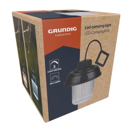 Grundig - LED-Campinglampe LED/3xAA 3000/4500/6000K IP44 schwarz