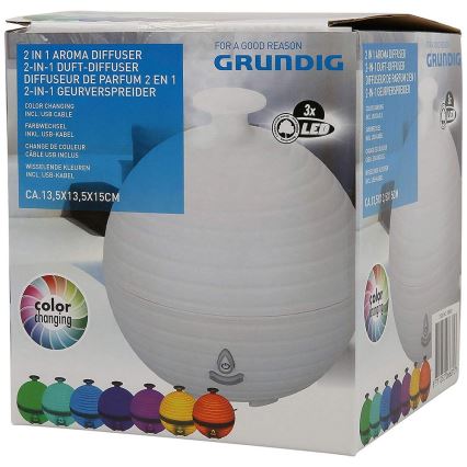 Grundig - LED RGB Aroma Diffusor 3xLED/USB