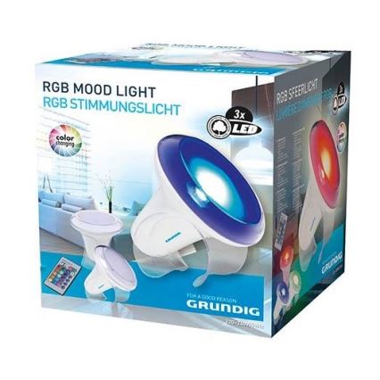 Grundig - LED RGB Dimmbare Tischleuchte LED/1W/230V + Fernbedienung