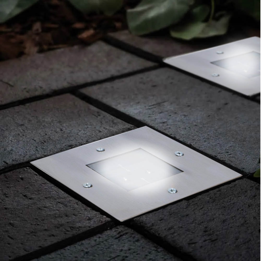 Grundig - LED-Solar-Einbauleuchte 2xLED/1,2V 600mAh IP44