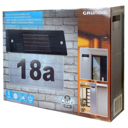Grundig - LED Solar-Hausnummer LED/1,2V 600 mAh IP44