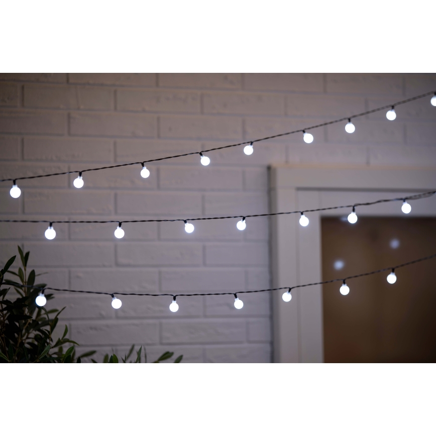 Grundig - LED Solar-Lichterkette 100xLED/8 Funktionen 16,85m warmweiß