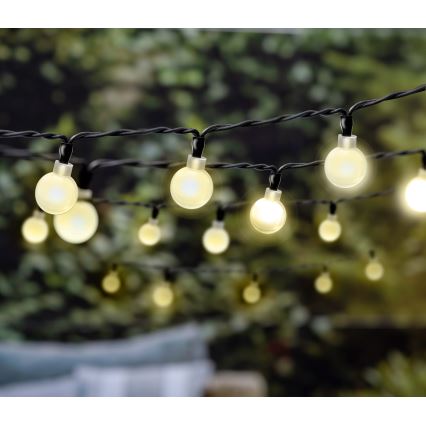 Grundig - LED Solar-Lichterkette 100xLED/8 Funktionen 16,85m warmweiß