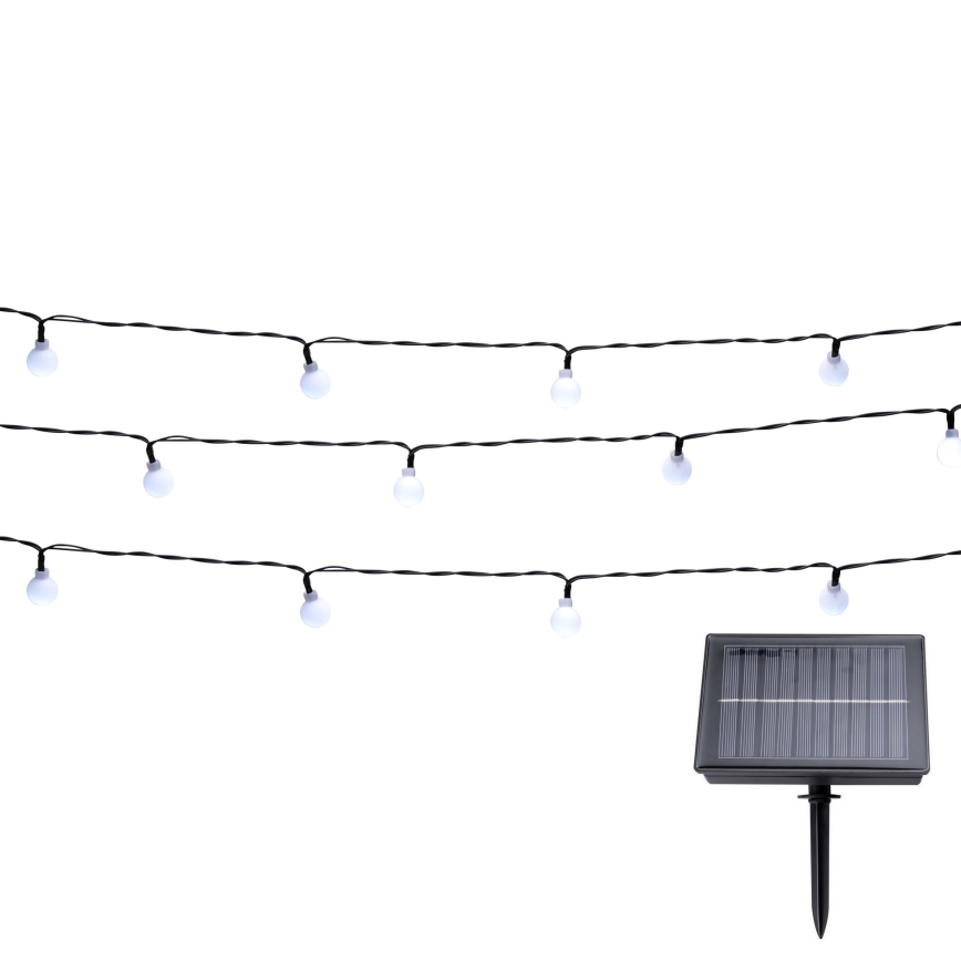 Grundig - LED Solar-Lichterkette 100xLED/8 Funktionen 16,85m warmweiß