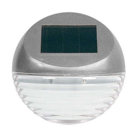 Grundig - LED Solar Wandleuchte 2xLED/1xAA silber